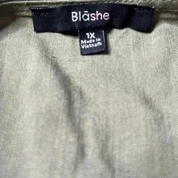 Blashe Smocked Boho Side Slits Maxi Dress Size 1X - Picture 4 of 7